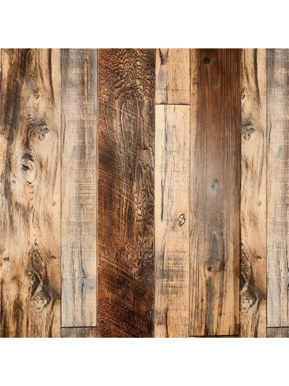 Brown Wood Peel and Stick Wallpaper 17.8" X 118.8" Self Adhesive Wallpaper